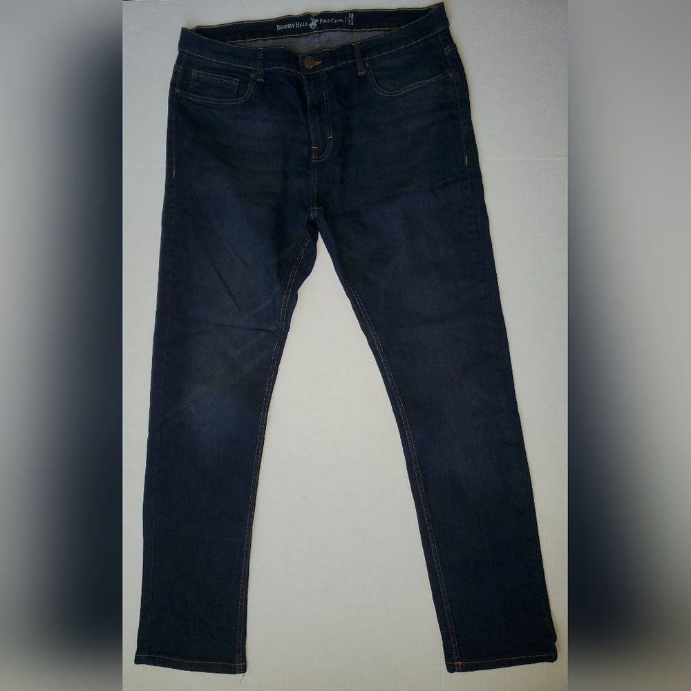 Beverly Hills Polo Club Men's Distressed Blue Jeans Sz 38/32